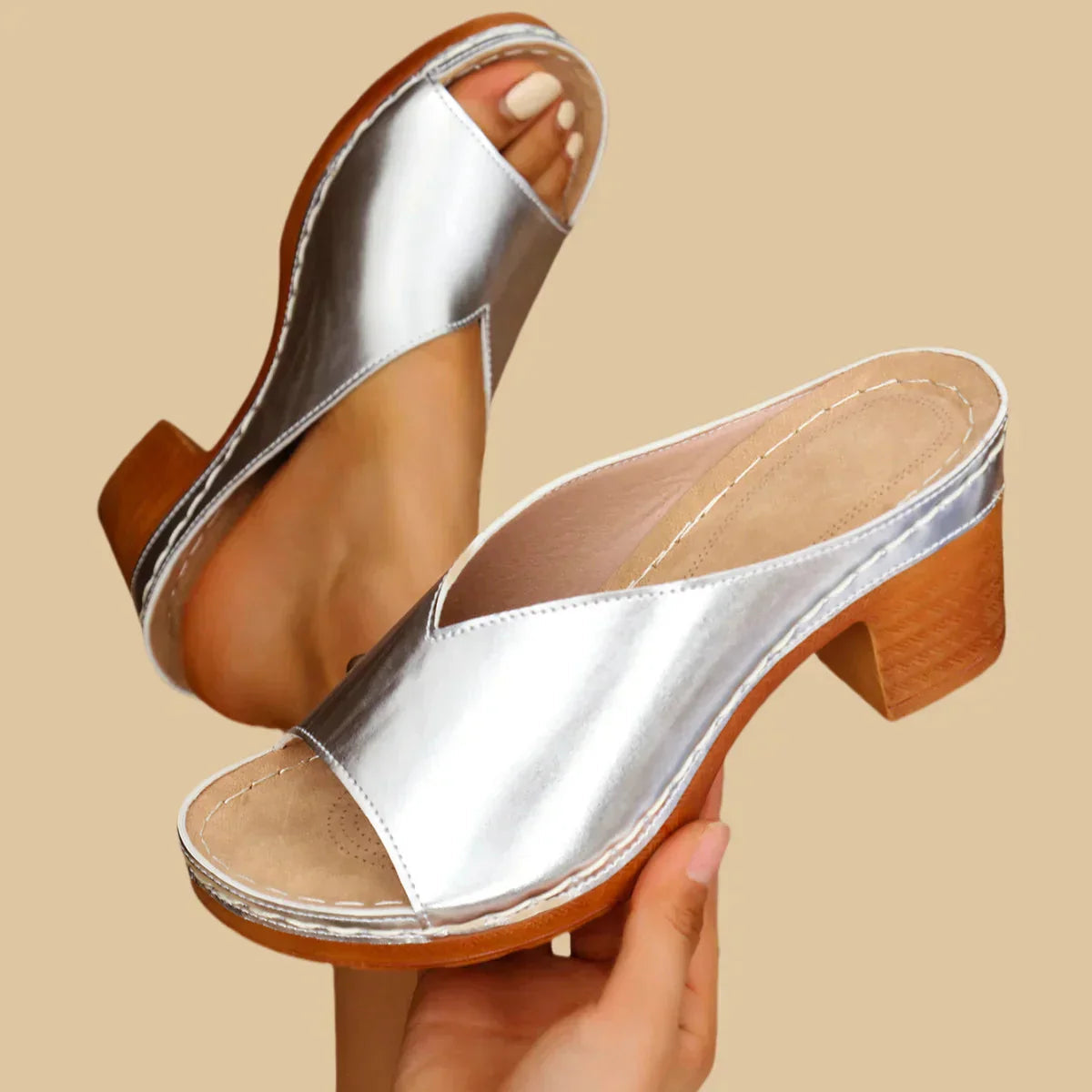 Lisa Collection | Women's Sandals with Thick Heels & Cushioned Sole | Stylish Comfort for All-Day Wear 2
