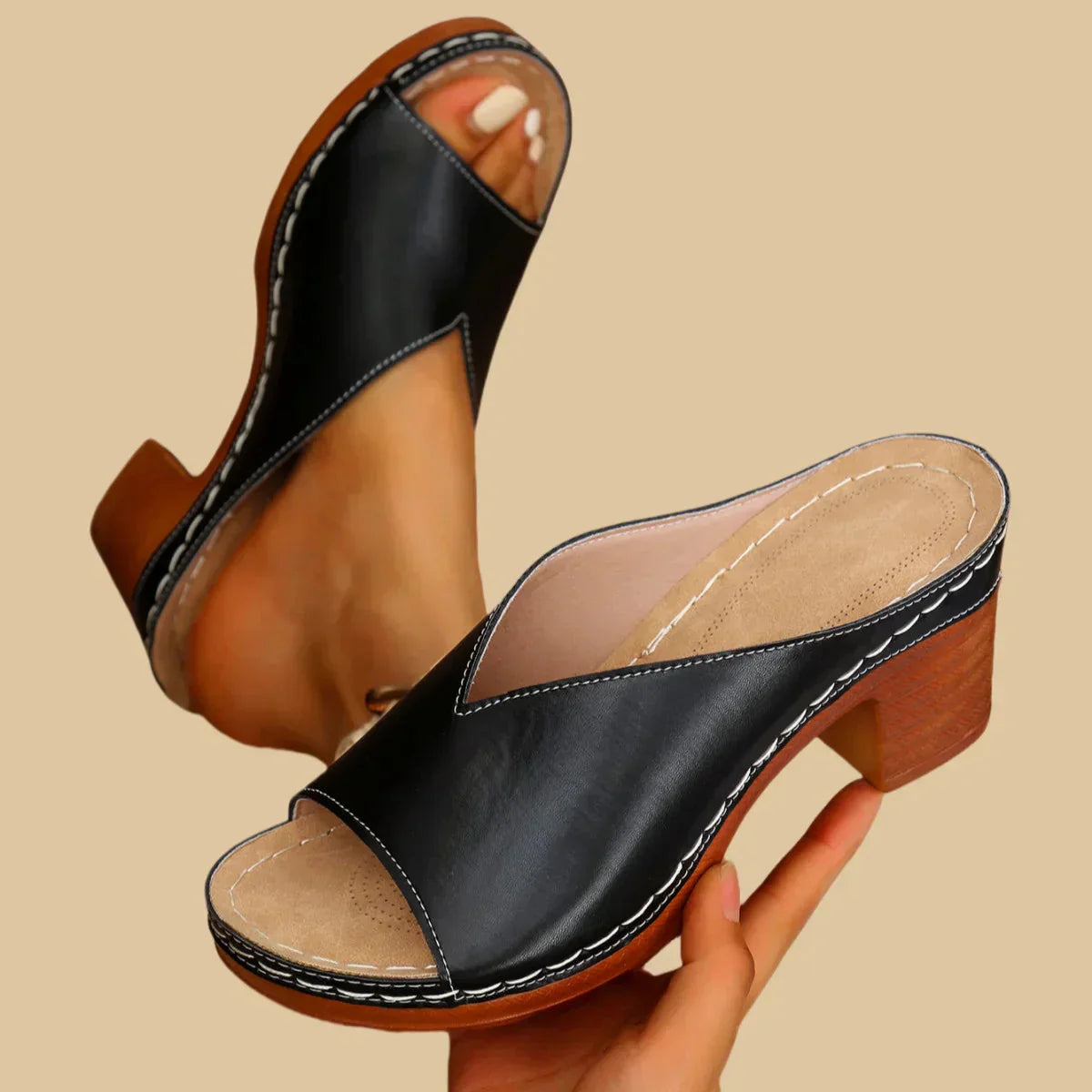 Lisa Collection | Women's Sandals with Thick Heels & Cushioned Sole | Stylish Comfort for All-Day Wear 4