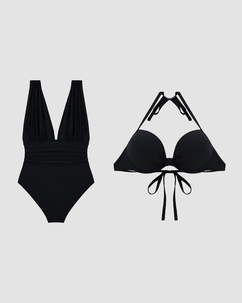 Luxury Shaping | Women's V-Neck One Piece Swimsuit with Tummy Control | Elegant Design for Confidence 4