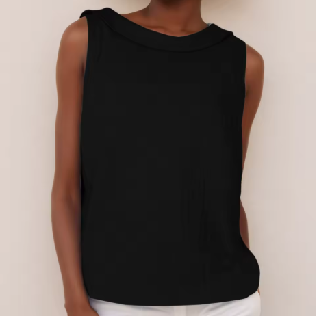 Maria Collection | Women's Tank Top with Flattering Rolled Collar | Effortless Summer Style 7