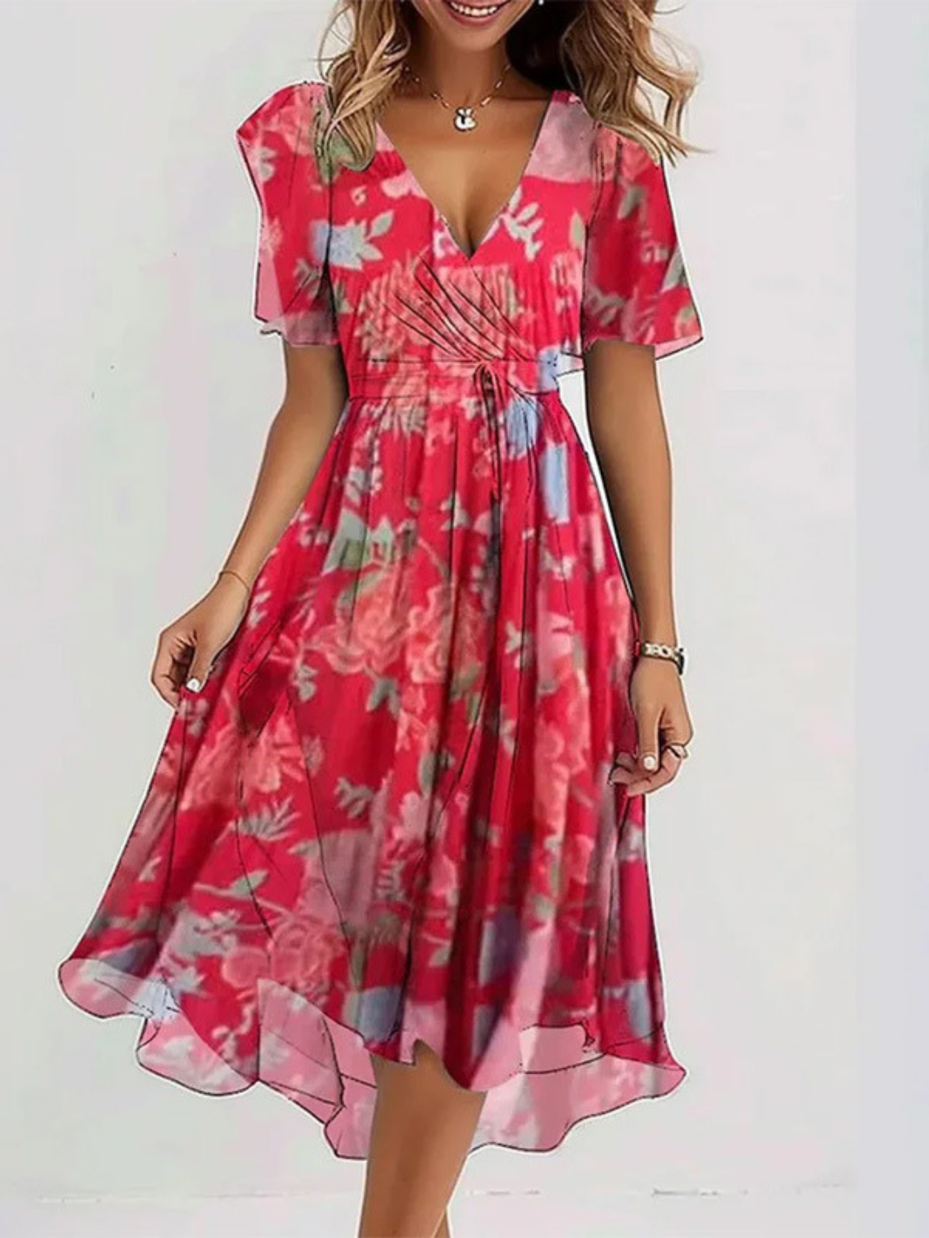 Matilda Collection | Women's Boho-Chic Summer Dress with Belly Cover | Effortless Style for Sunny Days 1