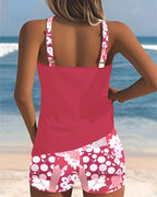 Melanie Collection | Floral Tankini Swimsuit with Adjustable Straps | Comfortable Fit for Poolside Relaxation 1