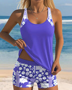 Melanie Collection | Floral Tankini Swimsuit with Adjustable Straps | Comfortable Fit for Poolside Relaxation 2