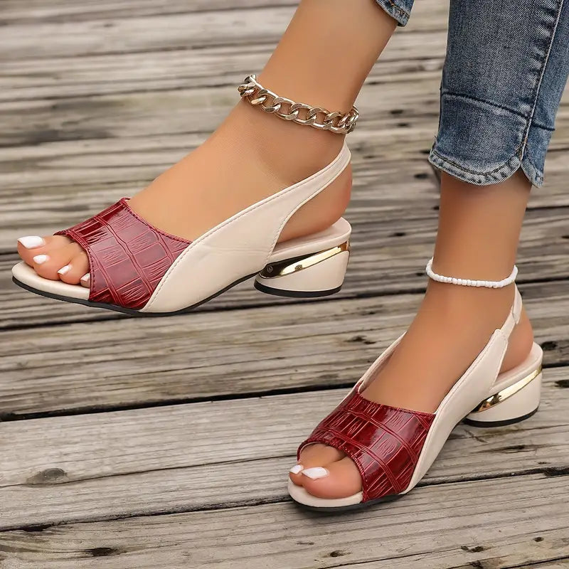 Melanie Collection | Women's Sandals with Padded Insole & Block Heel | Elegant Footwear for All-Day Comfort 1