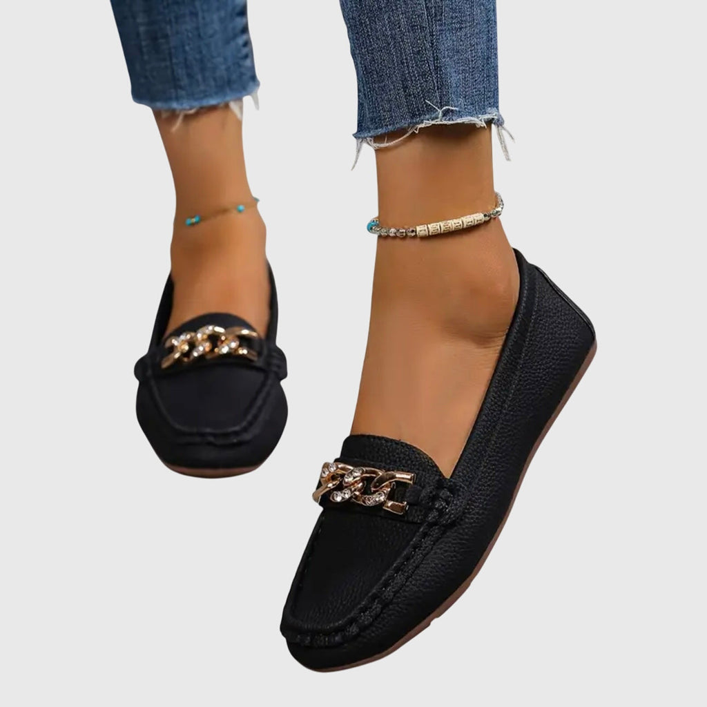 Melissa Collection | Black Loafers for Women with Cushioned Insole | Stylish Comfort for All-Day Wear 9