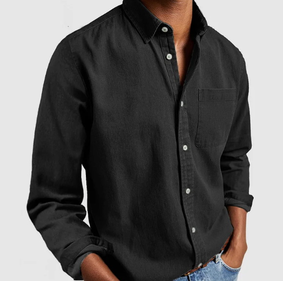 Men's Cotton Classic Shirt with Chest Pocket | Timeless Style for Casual and Smart Looks 1