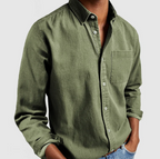 Men's Cotton Classic Shirt with Chest Pocket | Timeless Style for Casual and Smart Looks 2