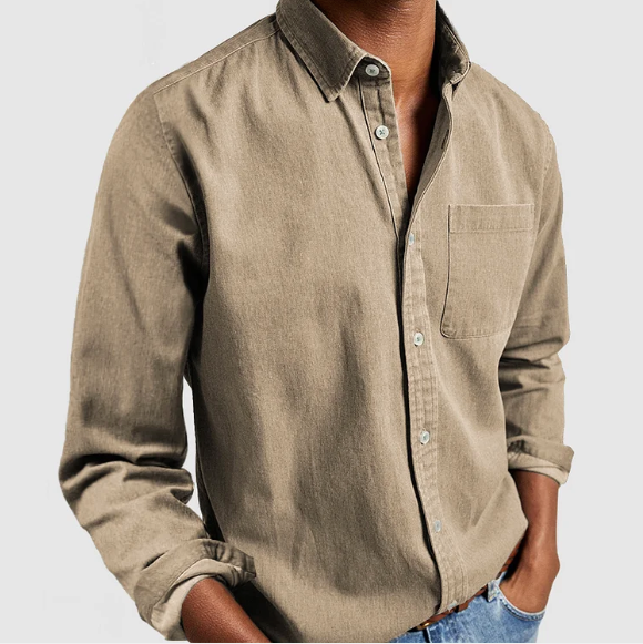 Men's Cotton Classic Shirt with Chest Pocket | Timeless Style for Casual and Smart Looks 3