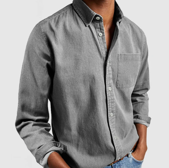 Men's Cotton Classic Shirt with Chest Pocket | Timeless Style for Casual and Smart Looks 5