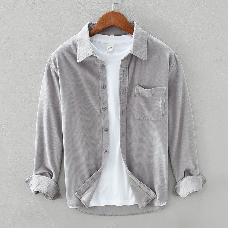 Men's Dress Shirt | Retro Corduroy with Timeless Design | Versatile Fashion for Any Occasion 0