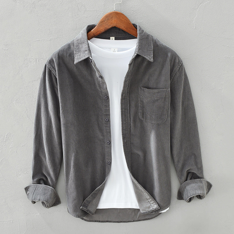 Men's Dress Shirt | Retro Corduroy with Timeless Design | Versatile Fashion for Any Occasion 1