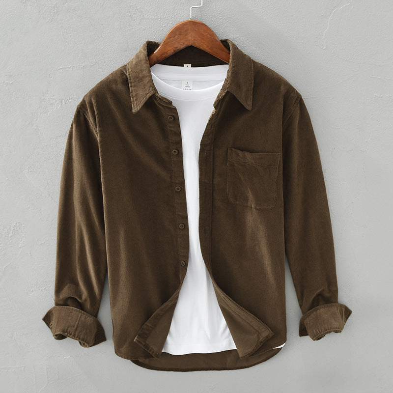 Men's Dress Shirt | Retro Corduroy with Timeless Design | Versatile Fashion for Any Occasion 3