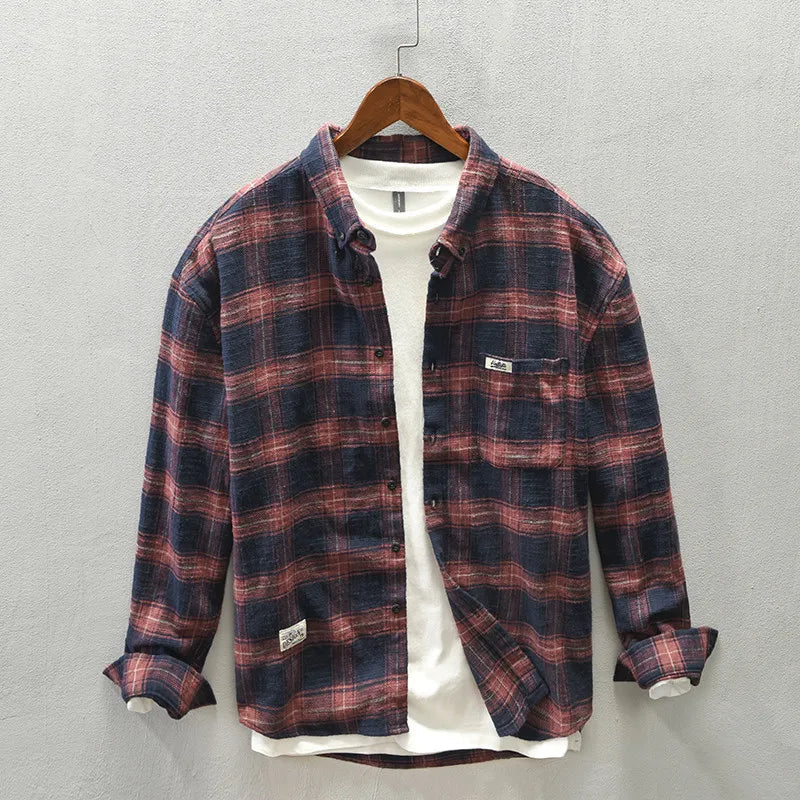 Men's Flannel Shirt | Soft-Brushed Cotton with Relaxed Fit | Comfortable Layering for Everyday Wear 0