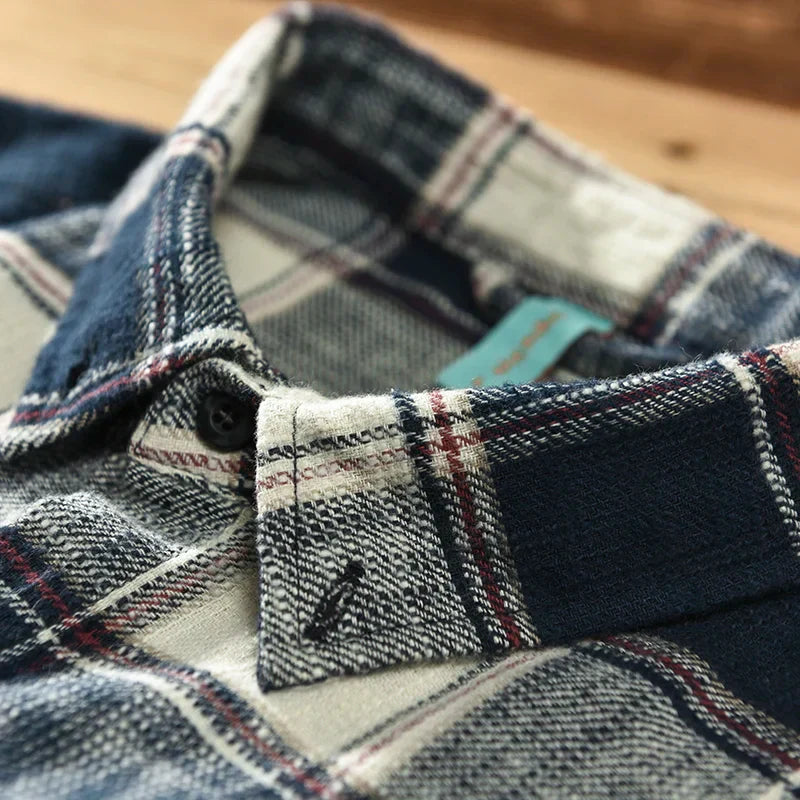 Men's Flannel Shirt | Soft-Brushed Cotton with Relaxed Fit | Comfortable Layering for Everyday Wear 3