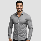 Men's Stretch Non-Iron Dress Shirt in Modern Fit for Comfort and Style 1