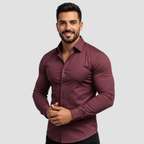 Men's Stretch Non-Iron Dress Shirt in Modern Fit for Comfort and Style 3