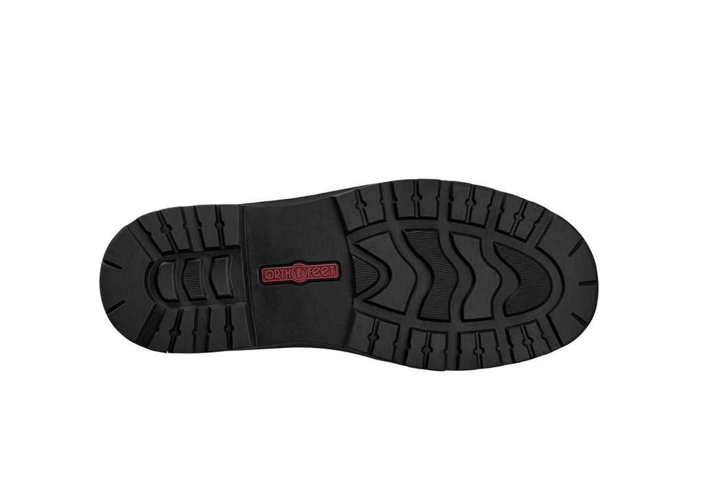 Men's Waterproof Black Suede Winter Boots with Warm Lining and Non-Slip Sole 4