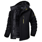 Men's Waterproof Winter Jacket with Fleece Lining and Adjustable Hood 1