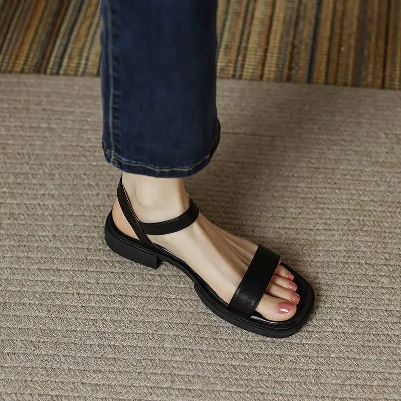 Molly | Women's Sandals with Adjustable Ankle Strap | Vegan Leather for All-Day Comfort 0