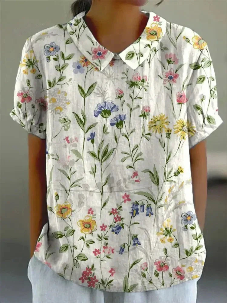 Nancy Collection | Women's Blouse with Floral Design & Lightweight Fabric | Effortless Everyday Elegance 1