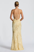 Nefertiti Collection | Floral Maxi Dress with Underwired Cups | Elegant Fit for Special Occasions