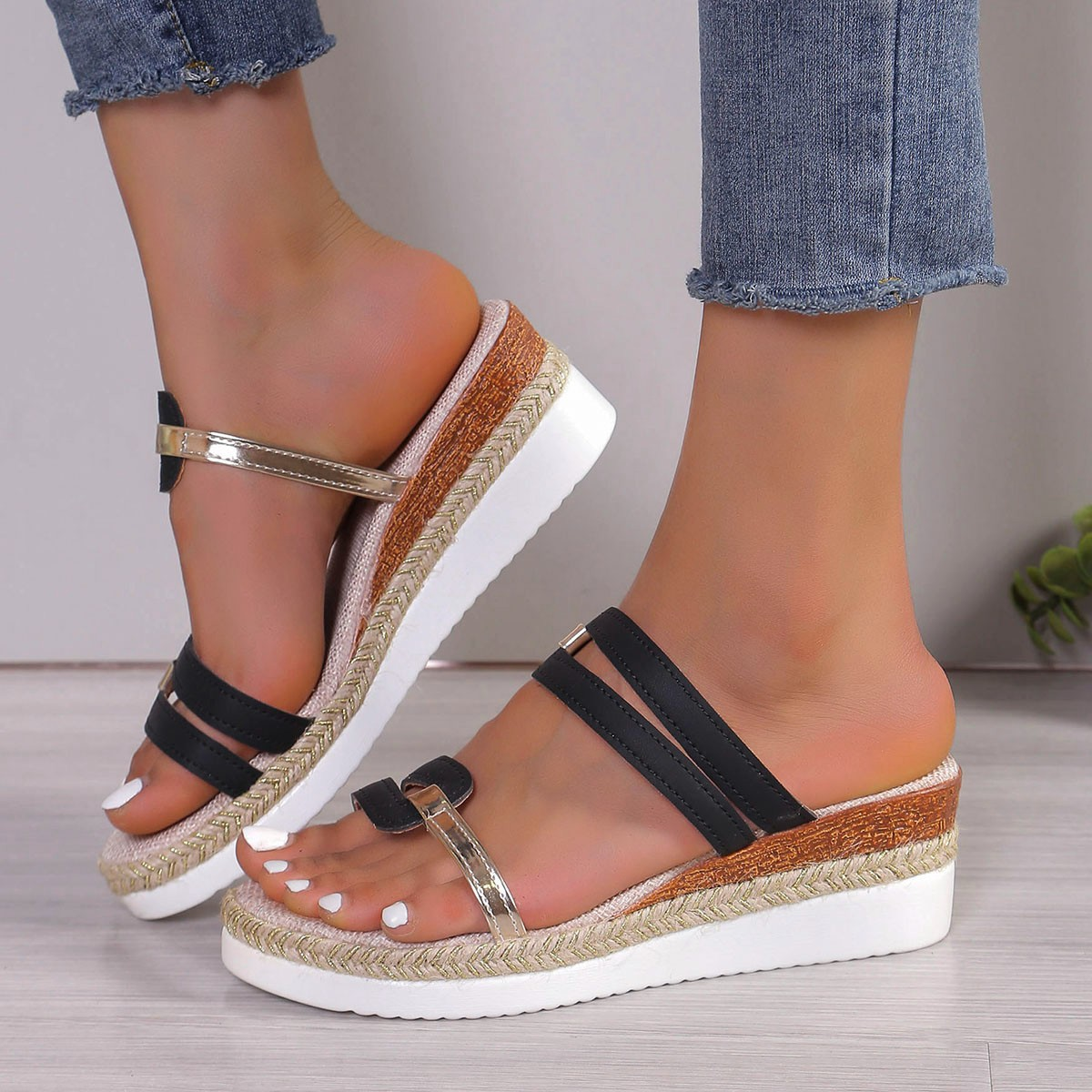 Nicolette | Women's Platform Sandals with Rhinestone Straps | Stylish Comfort for All-Day Wear 1