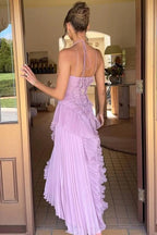 Ocean Dream | Floral Maxi Dress with Tie-Back Neckline & Ruffled Details | Flattering Silhouette for Elegant Occasions 2