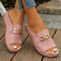 Opal Collection | Women's Sandals with Cushioned Footbed & Gold-Link Accents | Stylish Comfort for Everyday Wear 0