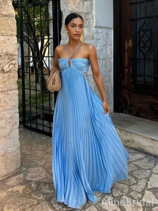 Orchid Collection | Women's Halter Maxi Dress with Flowing Silhouette | Elegant Summer Dress for Any Occasion 5