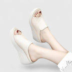 Orthopedic Wedge Sandals for Women with Cushioned Support | Black Wedge Heels for All-Day Comfort 1