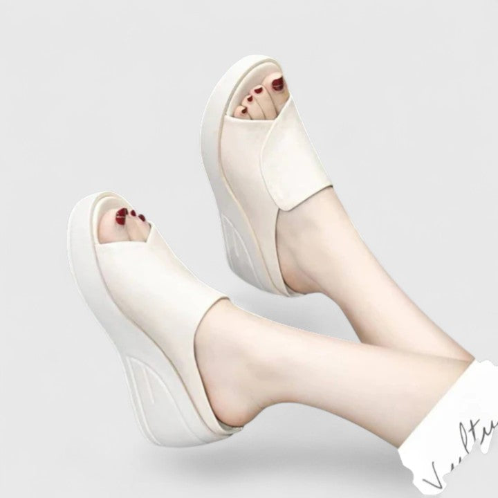 Orthopedic Wedge Sandals for Women with Cushioned Support | Black Wedge Heels for All-Day Comfort 1