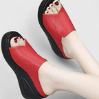 Orthopedic Wedge Sandals for Women with Cushioned Support | Black Wedge Heels for All-Day Comfort 2