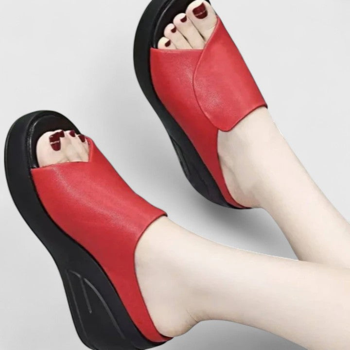 Orthopedic Wedge Sandals for Women with Cushioned Support | Black Wedge Heels for All-Day Comfort 2