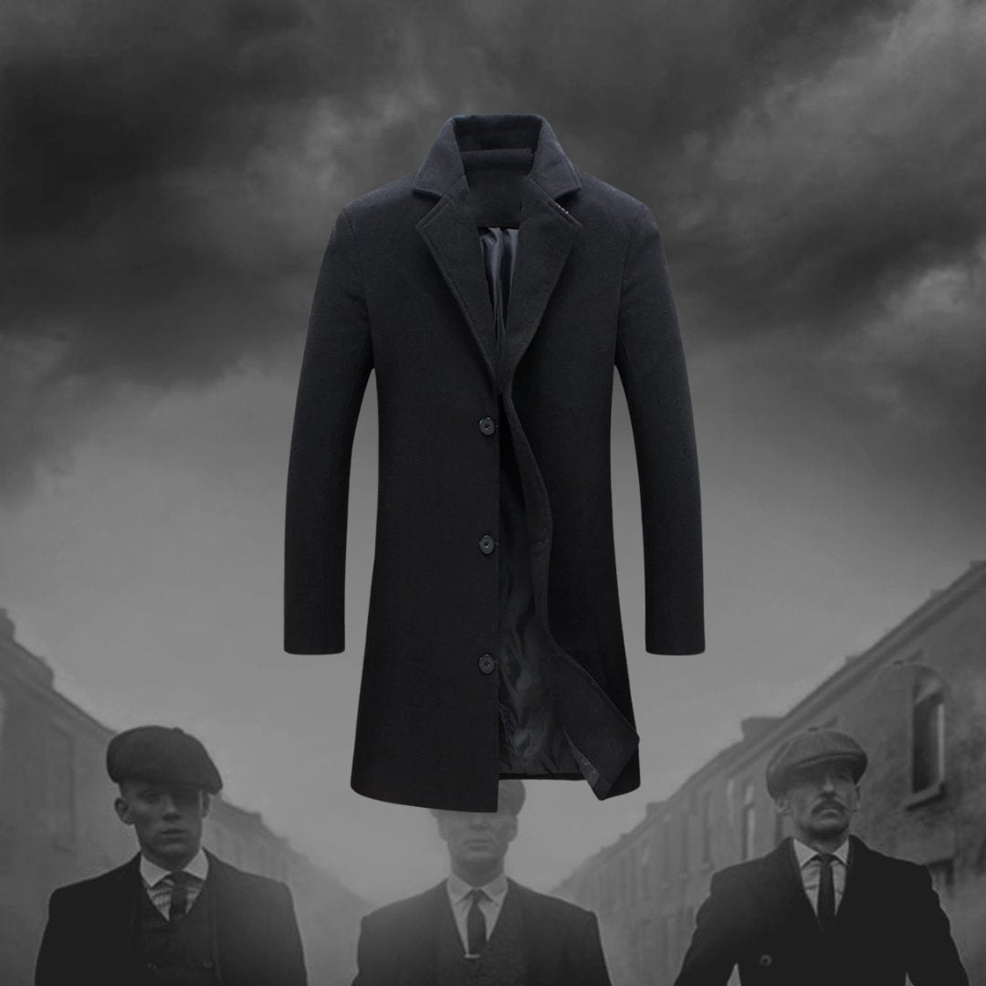 Peaky Blinders Inspired Men's Overcoat with Warm Thermal Lining | Timeless Style and Tailored Fit 0