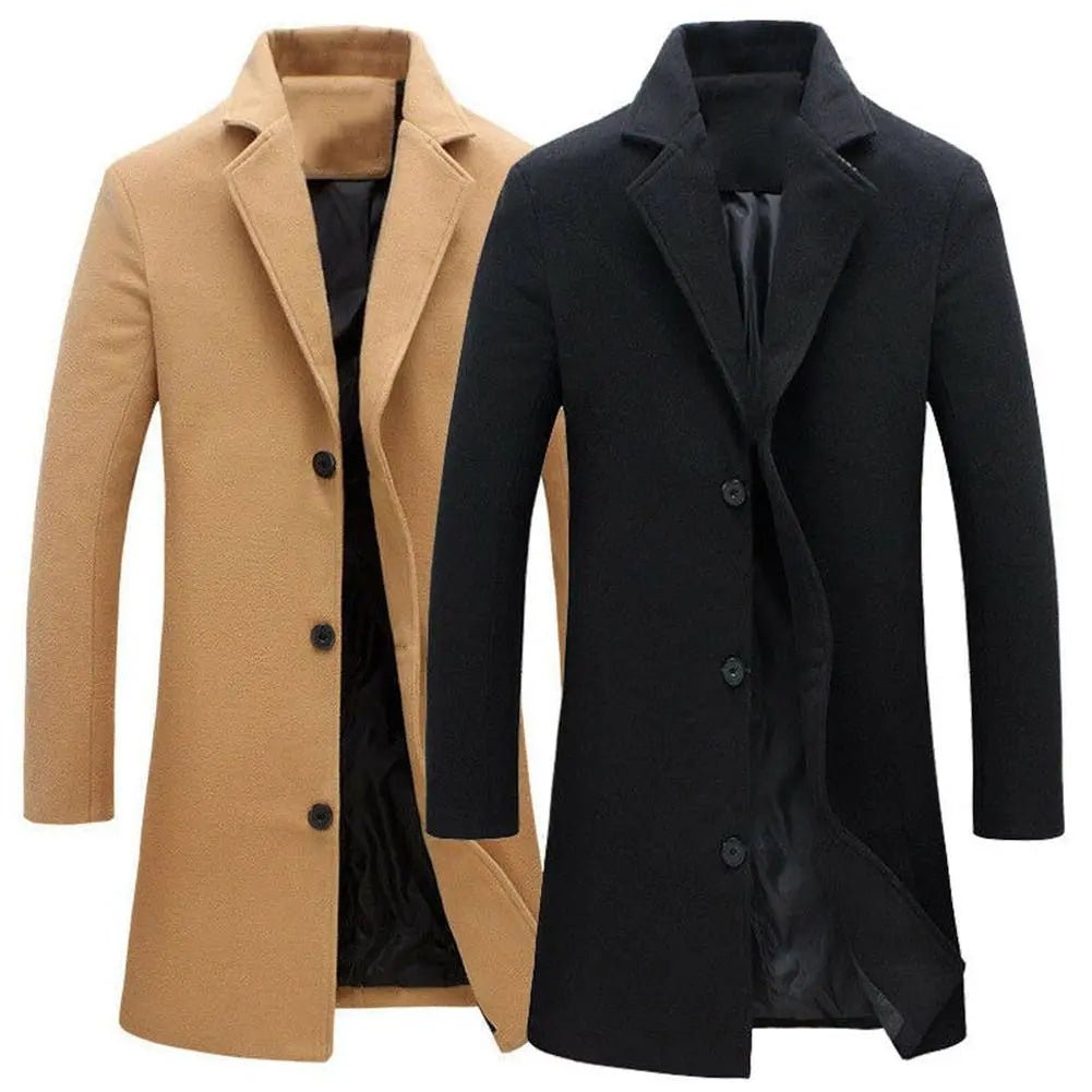 Peaky Blinders Inspired Men's Overcoat with Warm Thermal Lining | Timeless Style and Tailored Fit 4