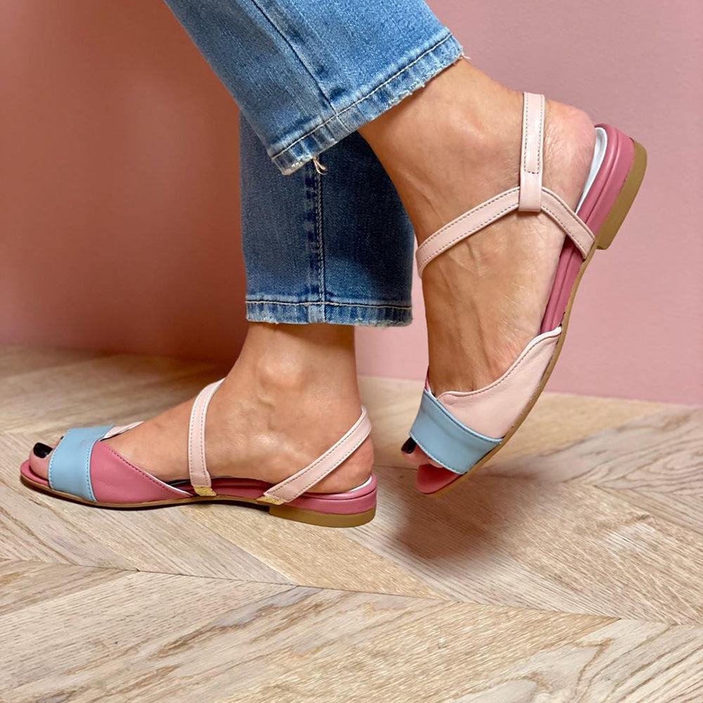Roselina | Women's Sandals with Asymmetrical Color Block Design | Stylish Open-Toe Footwear for Summer Comfort 2