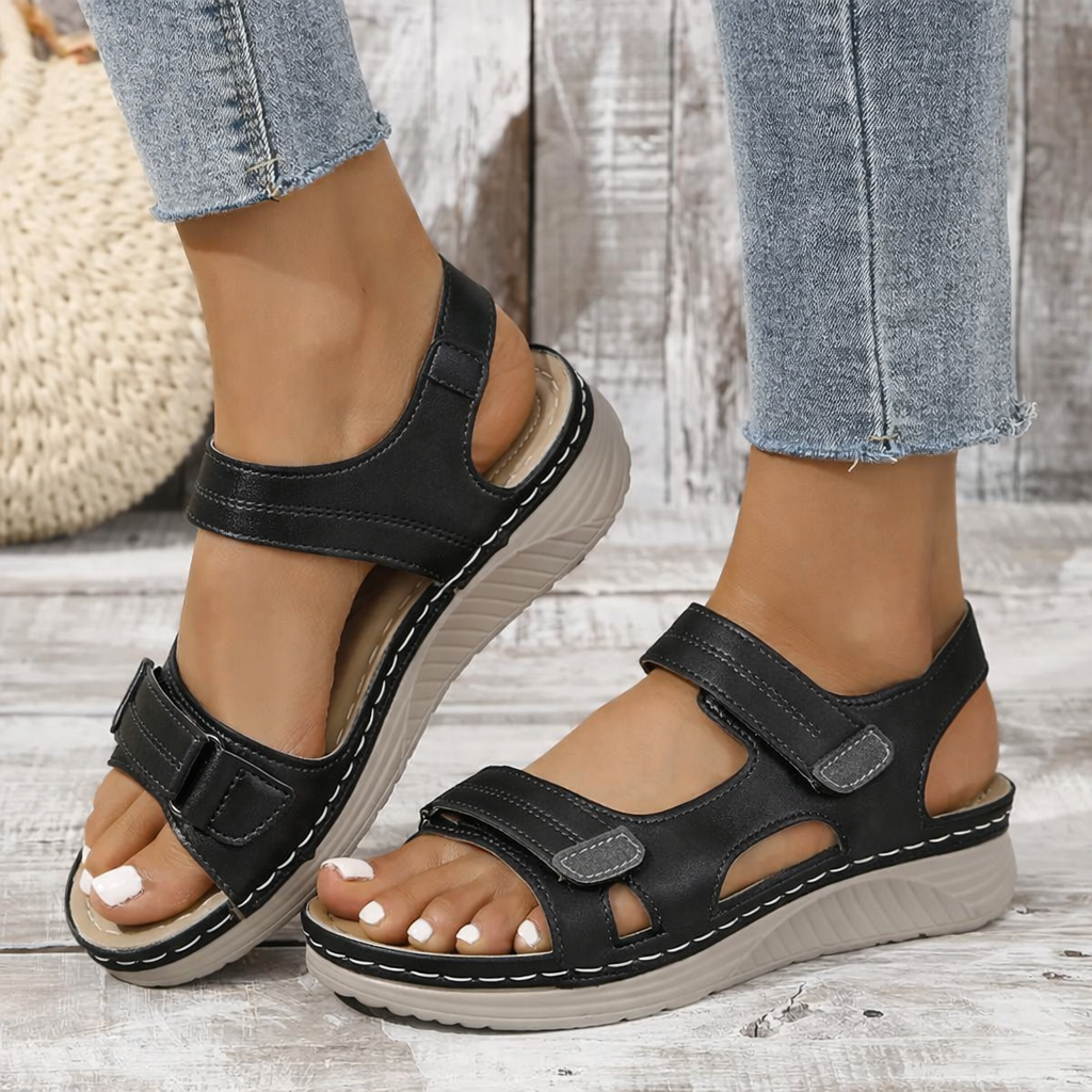 Rue Collection | Women's Sandals with Orthopedic Cushioning | Adjustable Fit for All-Day Comfort 0