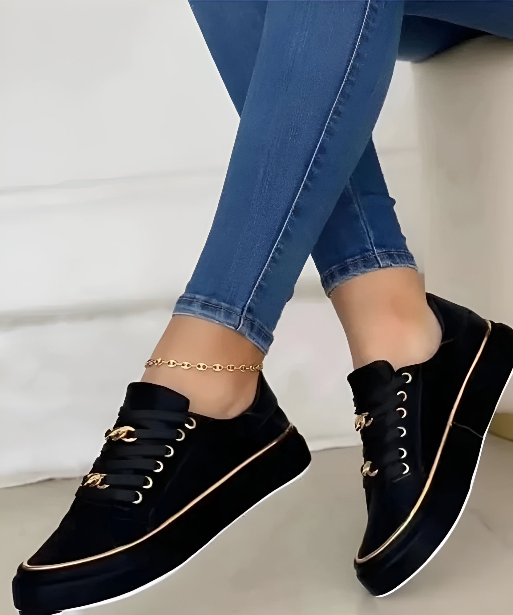 Stylish Women's Sneakers with Shock-Absorbing Soles | Comfortable Walking Shoes for All-Day Support 1