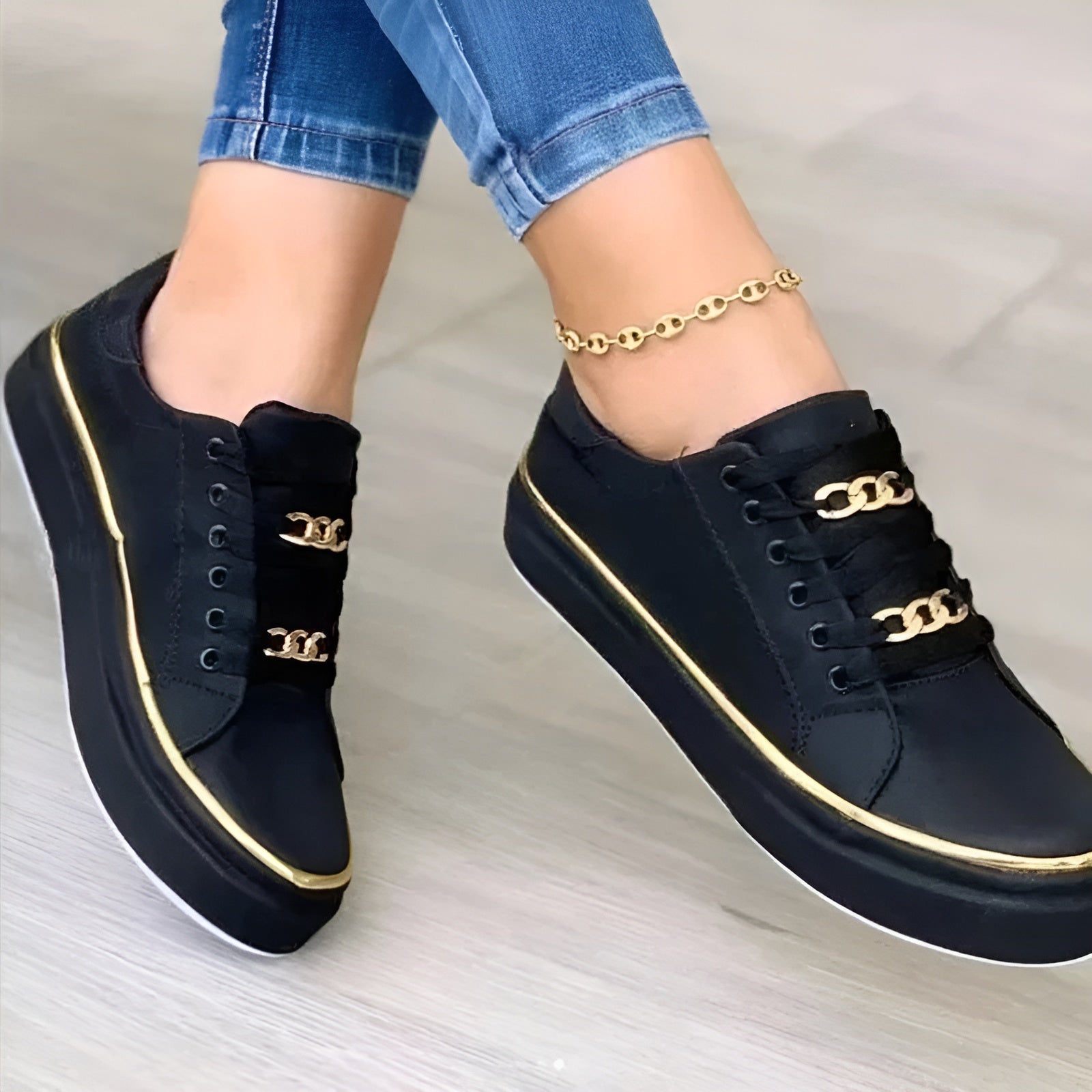 Stylish Women's Sneakers with Shock-Absorbing Soles | Comfortable Walking Shoes for All-Day Support 2