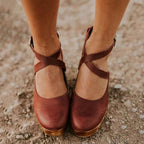 Teresa Collection | Black Wedge Heels for Women with Adjustable Ankle Strap | Elegant Design for All-Day Comfort 3