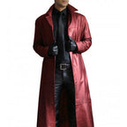 Tijn Men's Long Slim Fit Leather Trench Coat | Stylish Winter Jacket in Multiple Colors 3