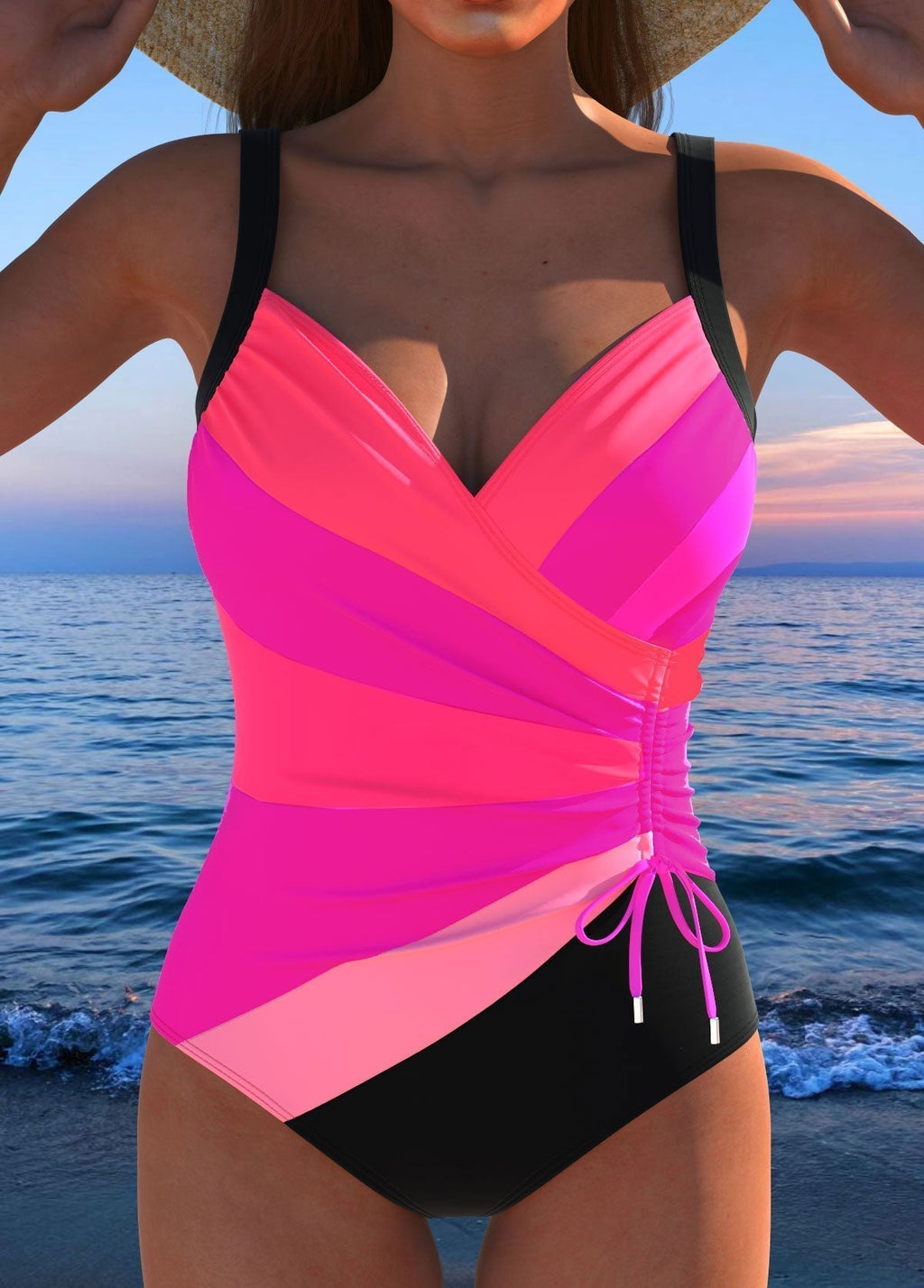Violette Luxe | Women's Tummy Control Swimsuit with Slimming Design | Elegant Print for Confident Summer Style 4