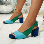 Winifred | Women's Heels with Colourblock Design & Cushioned Insole | Elegant Footwear for All-Day Comfort 0
