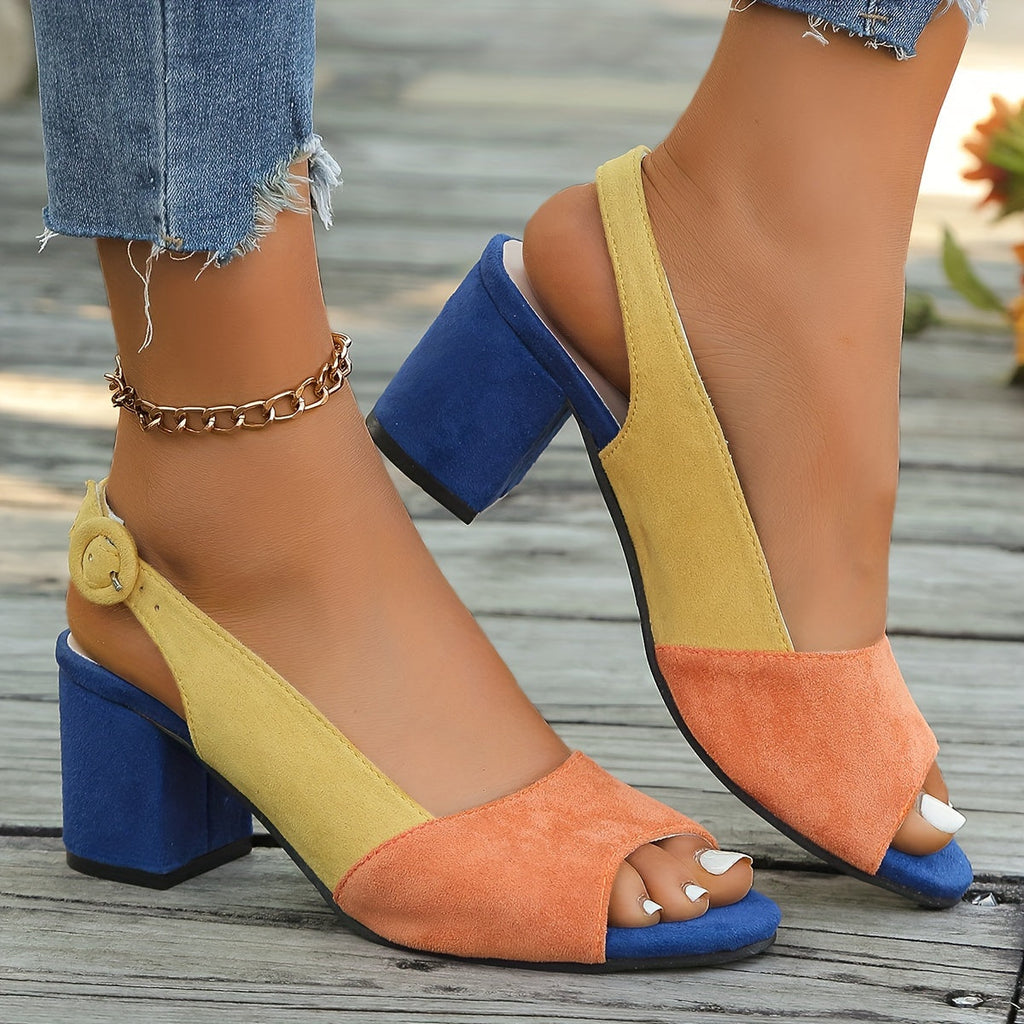 Winifred | Women's Heels with Colourblock Design & Cushioned Insole | Elegant Footwear for All-Day Comfort 5