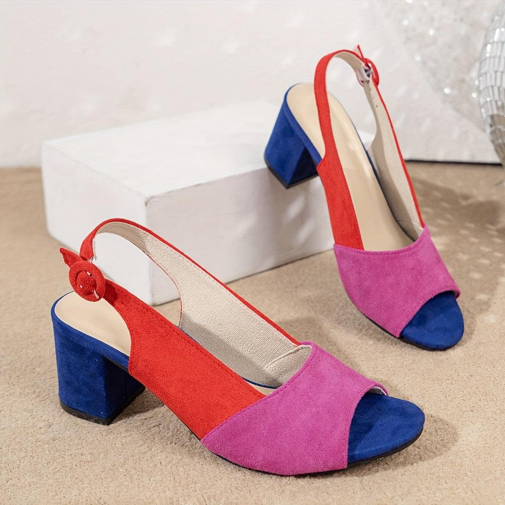Winifred | Women's Heels with Colourblock Design & Cushioned Insole | Elegant Footwear for All-Day Comfort 6