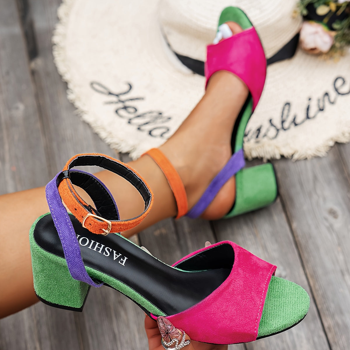 Winifred | Women's Heels with Colourblock Design & Cushioned Insole | Elegant Footwear for All-Day Comfort 9