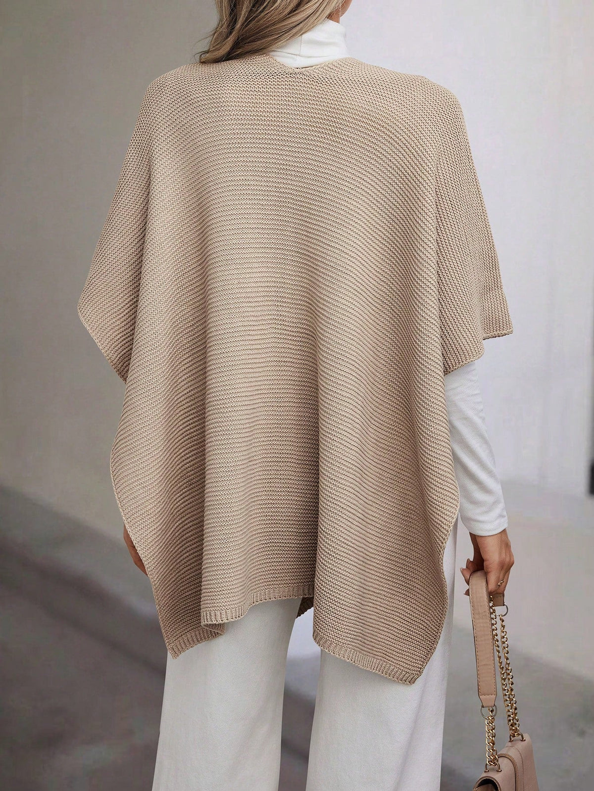Women's Batwing Sleeve Cardigan with Small V-Neck