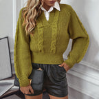 Women's Cable Knit Jumper with Lightweight Design