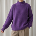 Women's Cable Knit Jumper with Stand-Up Collar in Soft Blend