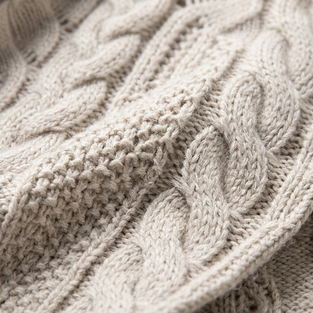 Women's Cable Knit Turtleneck Jumper in Warm Knit Blend